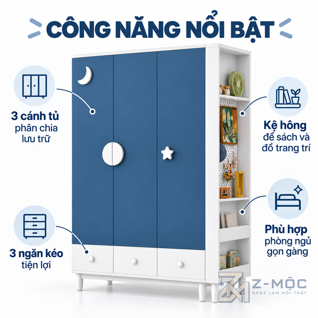 Kệ Trang Trí Và Ngăn Kéo Tăng Không Gian Lưu Trữ