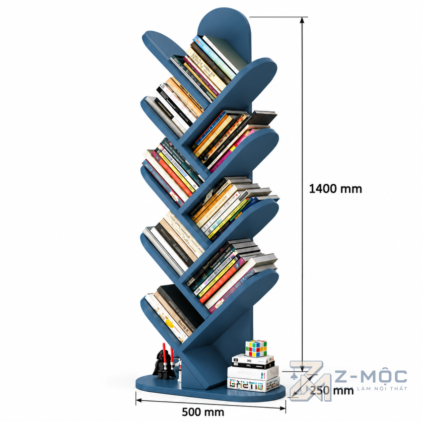 Kích thước chi tiết Giá Sách Hình Cây Thiết Kế Độc Đáo Tiện Lợi ZM-71017 2