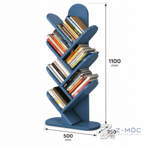 Kích thước chi tiết Giá Sách Hình Cây Thiết Kế Độc Đáo Tiện Lợi ZM-71017