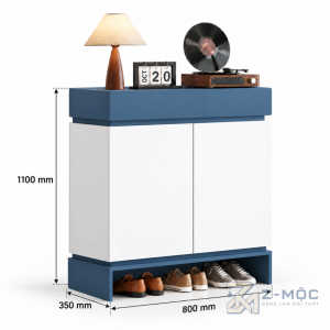 Kích thước chi tiết Tủ Giày Gỗ Công Nghiệp Thiết Kế Độc Đáo ZM-95017