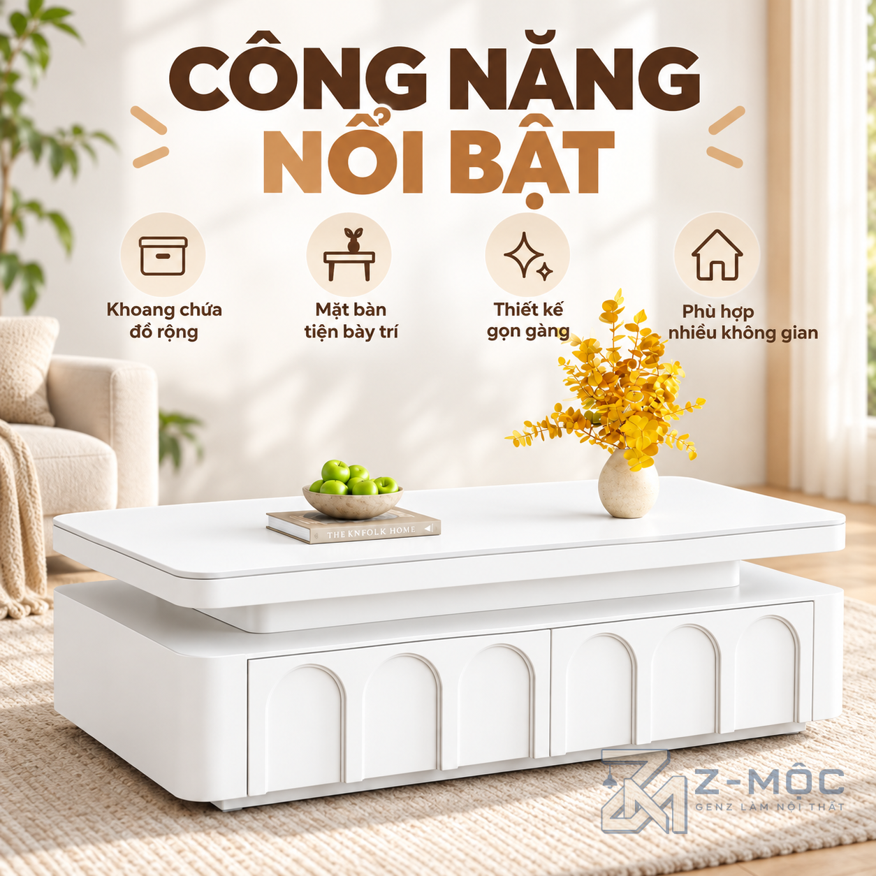 Mặt Bàn Rộng, Thuận Tiện Cho Sinh Hoạt