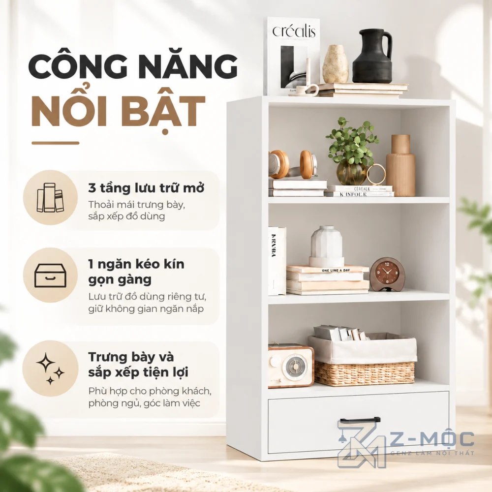Ngăn kéo kín tăng khả năng lưu trữ