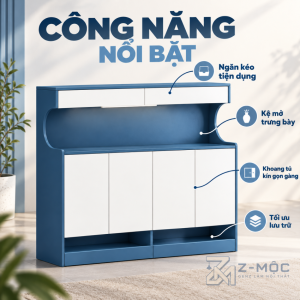 Nhiều ngăn lưu trữ, thuận tiện sắp xếp giày dép