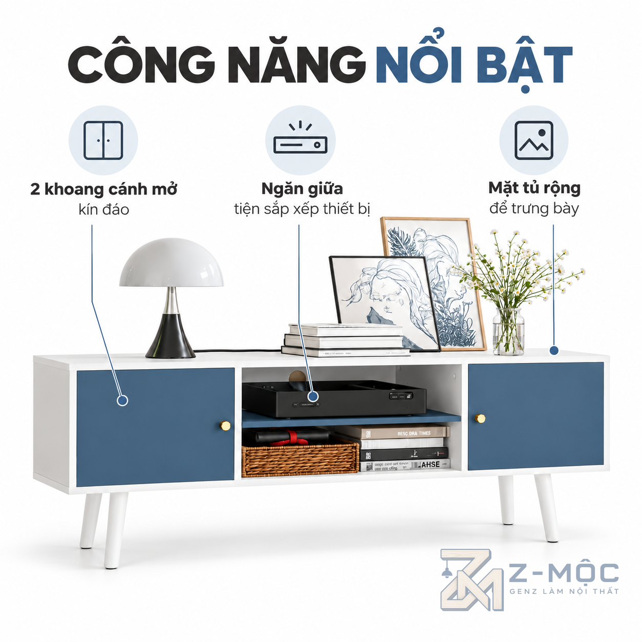 Nhiều ngăn lưu trữ tiện dụng