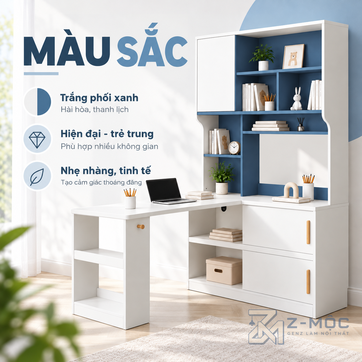 Phù hợp nhiều không gian học tập và làm việc