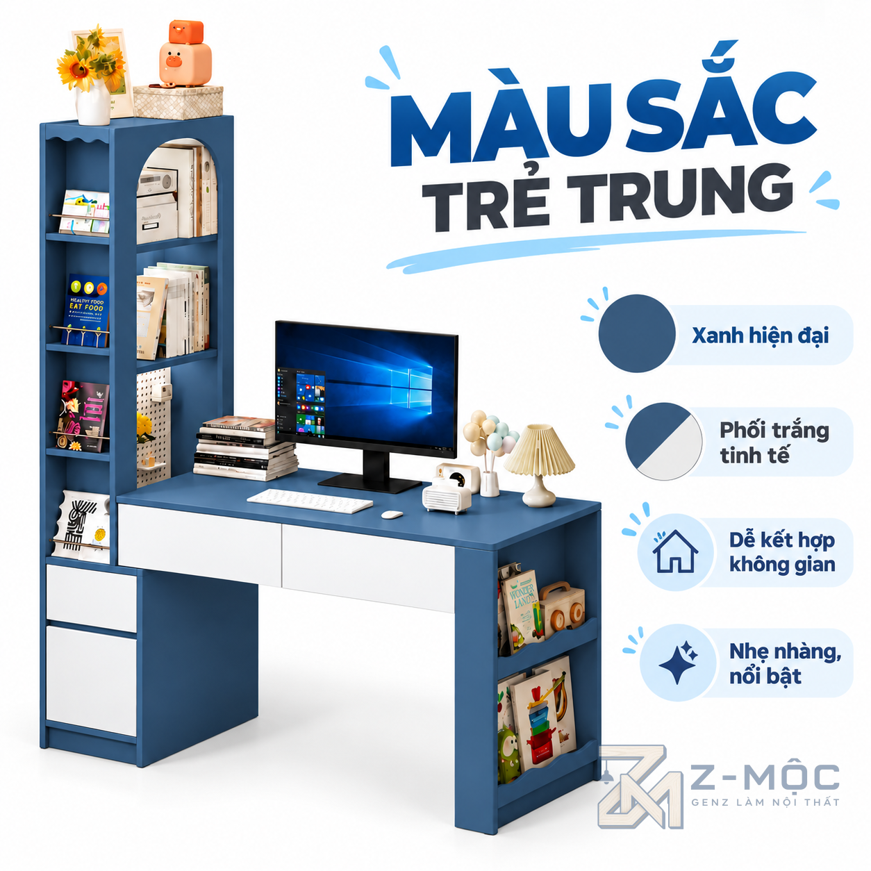 Phù hợp phòng ngủ, phòng học và góc làm việc tại nhà