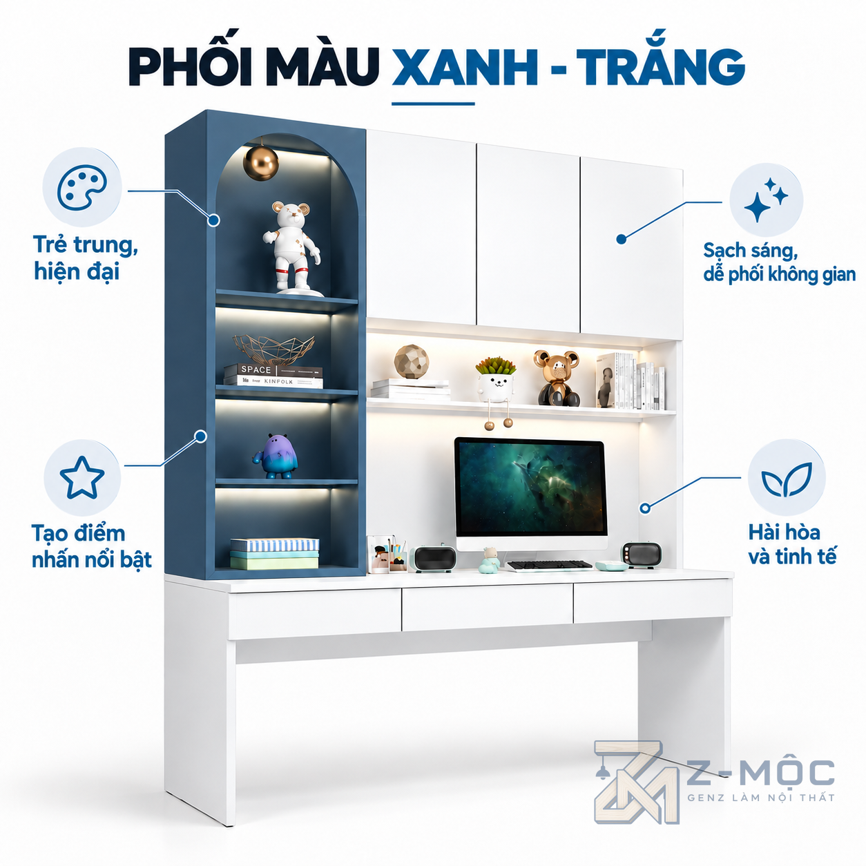 Phù hợp phòng ngủ và góc học tập tại nhà