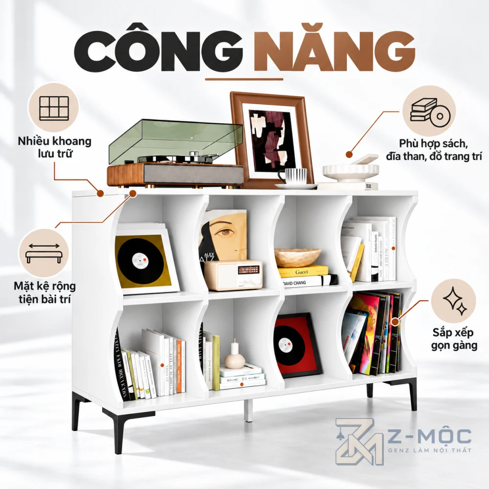 Tám ô lưu trữ giúp sắp xếp đồ khoa học