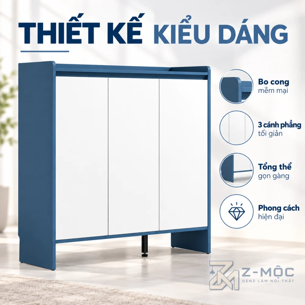 Thiết kế 3 cánh đơn giản, dễ sử dụng