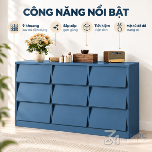 Thiết kế 9 ngăn lưu trữ tiện dụng