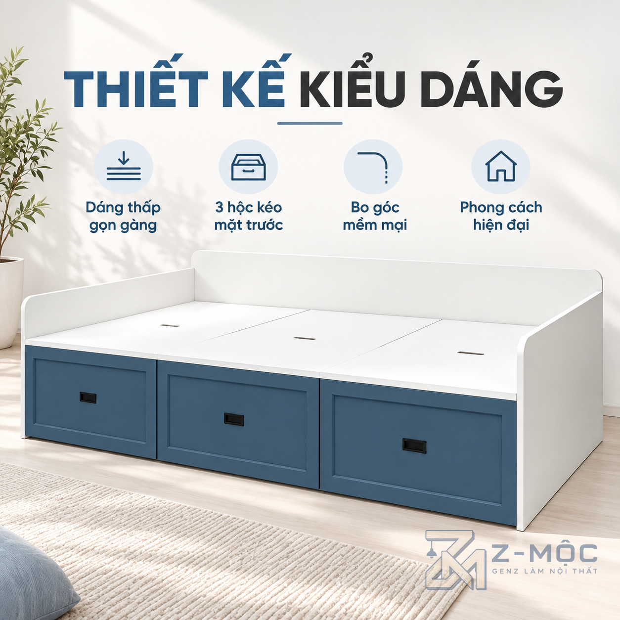Thiết kế đơn giản, gọn gàng và dễ bố trí