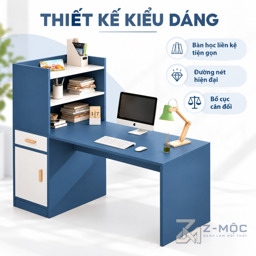 Thiết Kế Hiện Đại Với Màu Xanh Navy Phối Trắng