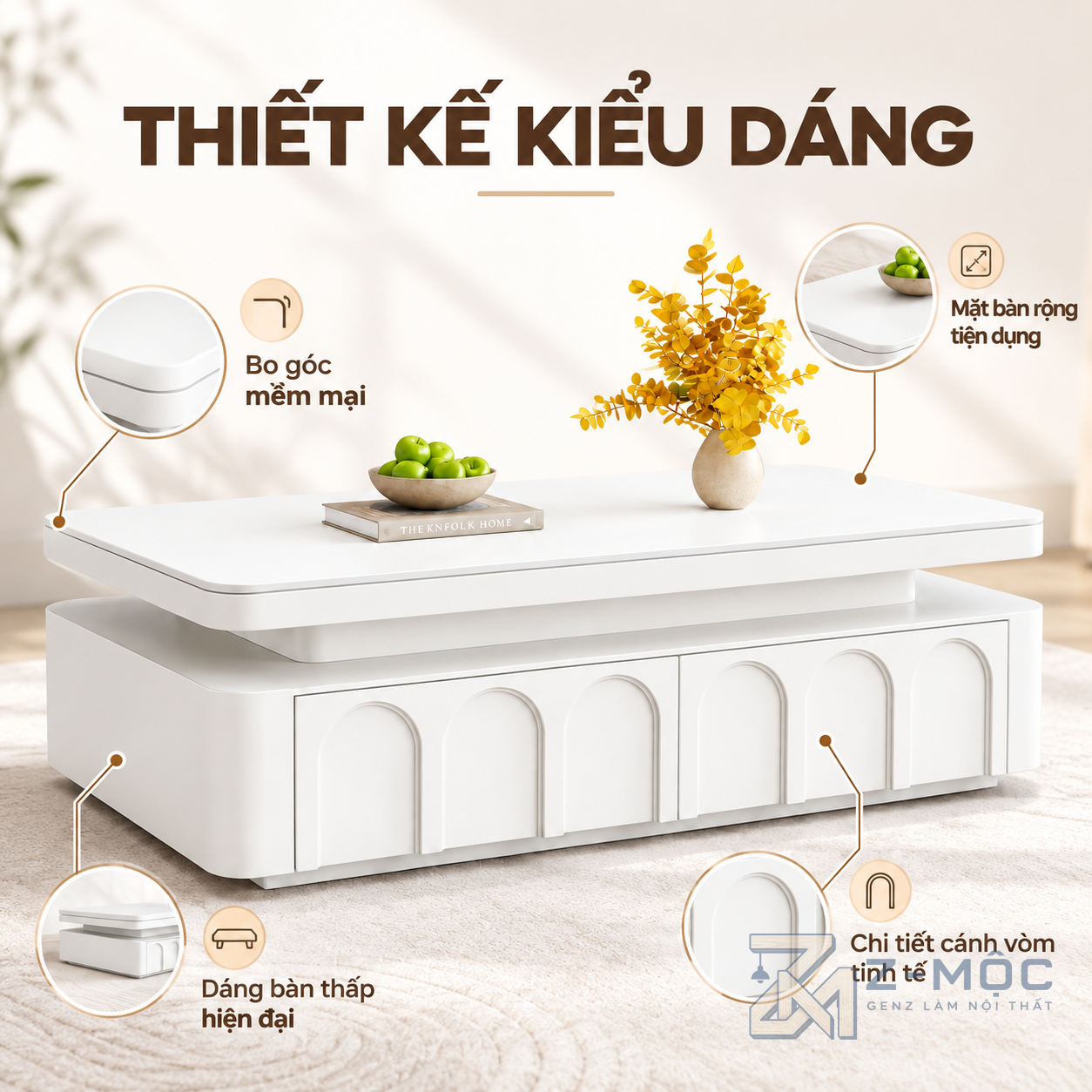Thiết Kế Mặt Đôi Với Đường Vòm Cong Độc Đáo