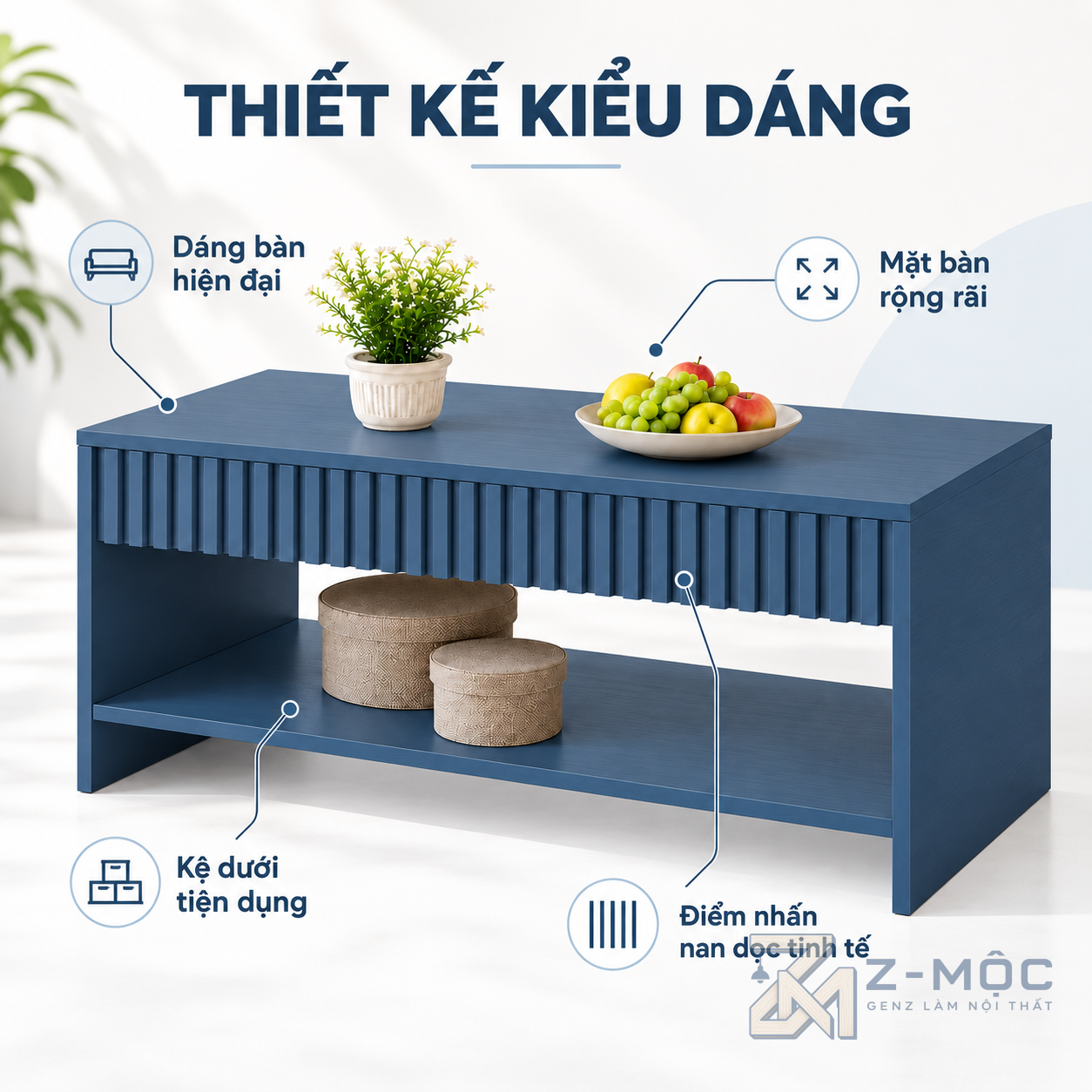Thiết kế nan dọc tạo điểm nhấn hiện đại