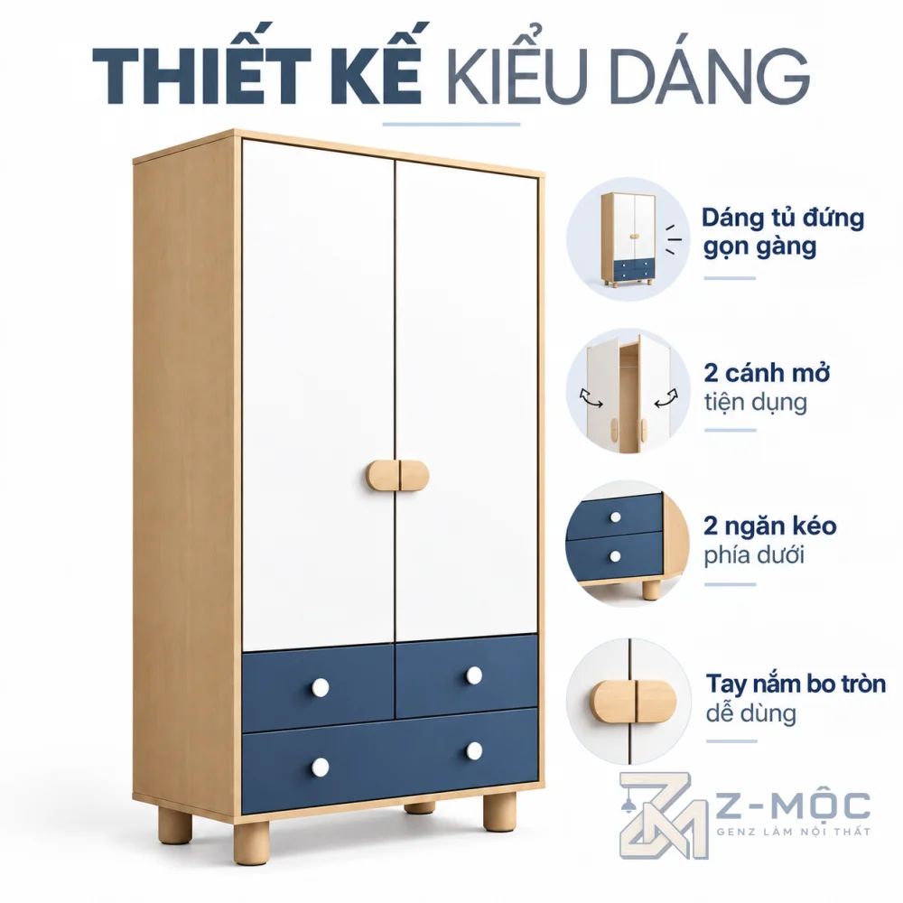 Thiết kế nhỏ gọn, màu sắc trẻ trung