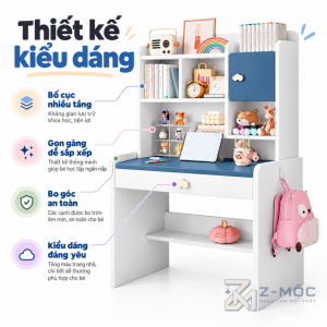 Thiết Kế Nhỏ Gọn Với Gam Màu Trắng Xanh Dễ Thương