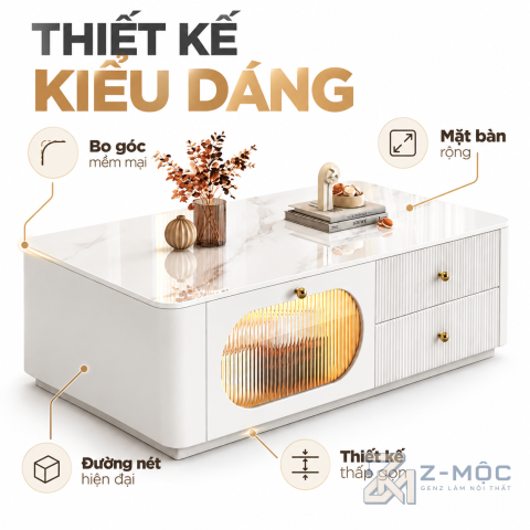 Thiết Kế Sơn Trắng Sang Trọng, Cánh Kính Sọc Độc Đáo