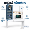 Thiết kế trắng xanh hiện đại, dễ tạo điểm nhấn