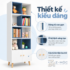 Thiết Kế Trắng Xanh Hiện Đại, Ô Vuông Xen Kẽ Đẹp Mắt