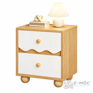 Tủ Đầu Giường 2 Ngăn Kéo Gợn Sóng ZM-13001 - ảnh chi tiết 1