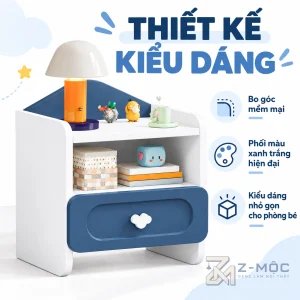 Tủ Đầu Giường Phong Cách Trẻ Trung Hiện Đại ZM-13002 - ảnh chi tiết 2