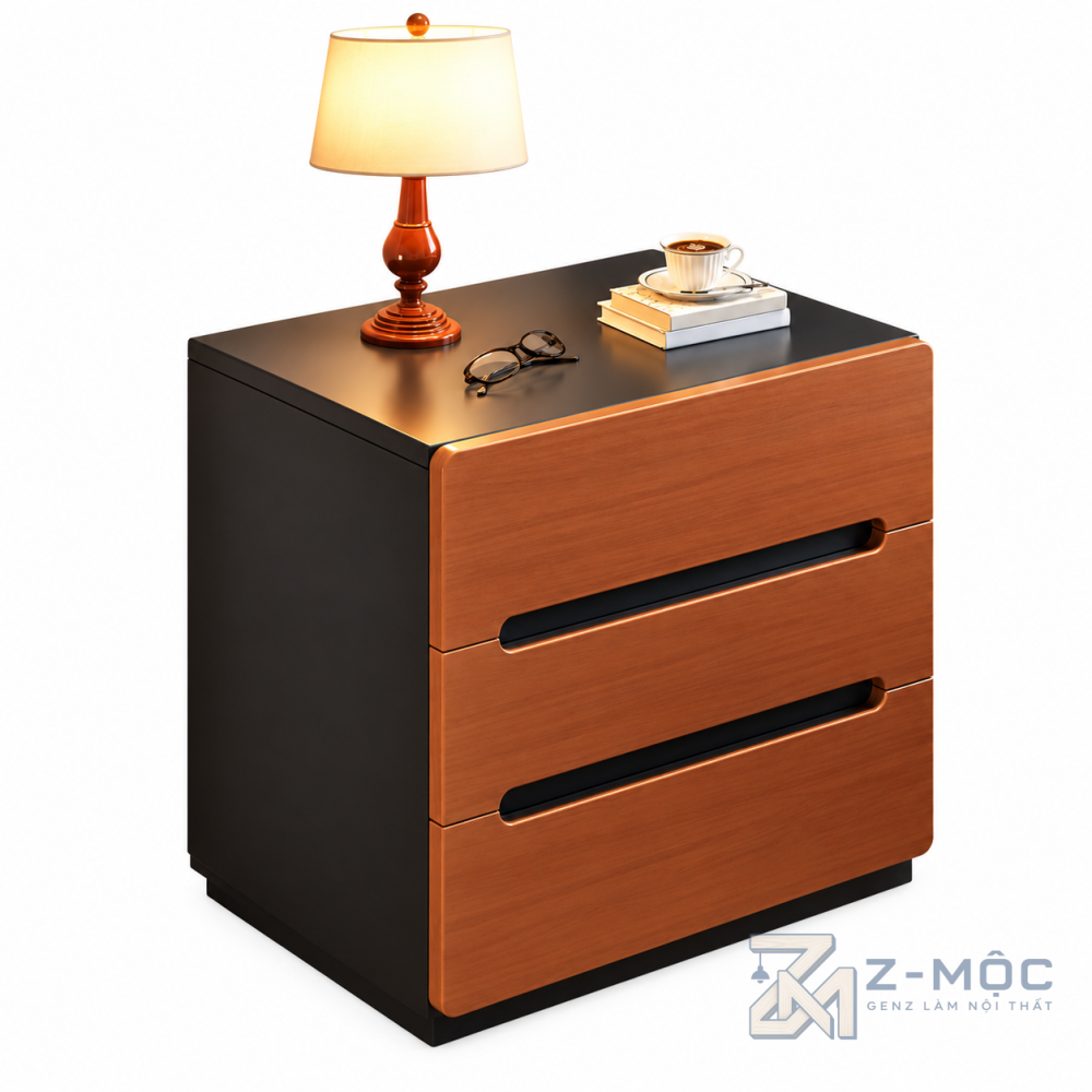 Tủ Đầu Giường Thiết Kế Hiện Đại Bằng Gỗ 3 Ngăn ZM-13004 - ảnh chi tiết 1