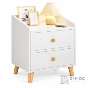 Tủ Đầu Giường Xanh Dương 2 Ngăn Kéo ZM-13005 - ảnh chi tiết 1