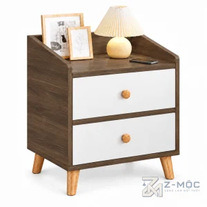 Tủ Đầu Giường Xanh Dương 2 Ngăn Kéo ZM-13005 - ảnh chi tiết 2