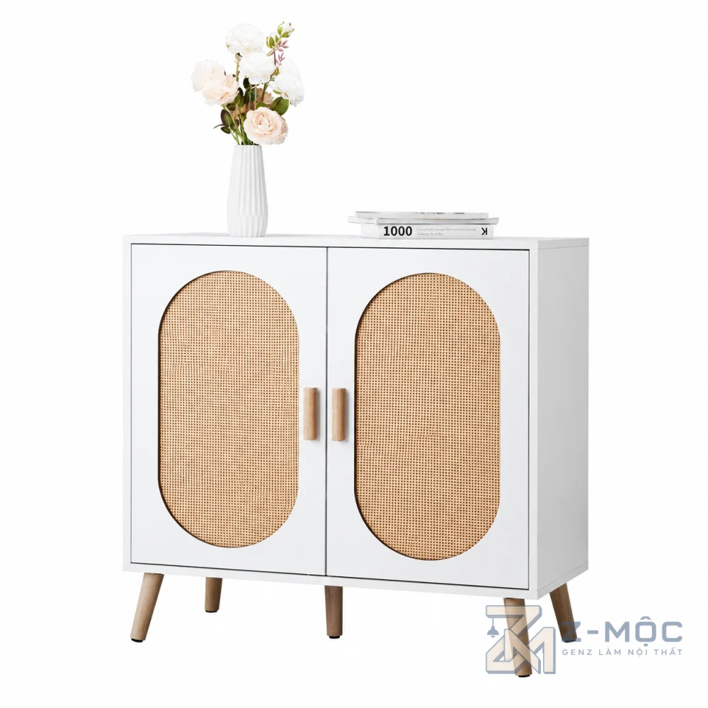 Tủ Giày Gỗ Công Nghiệp Cánh Mây Đan ZM-95011 - 800x350x850mm - ZM-95011.1