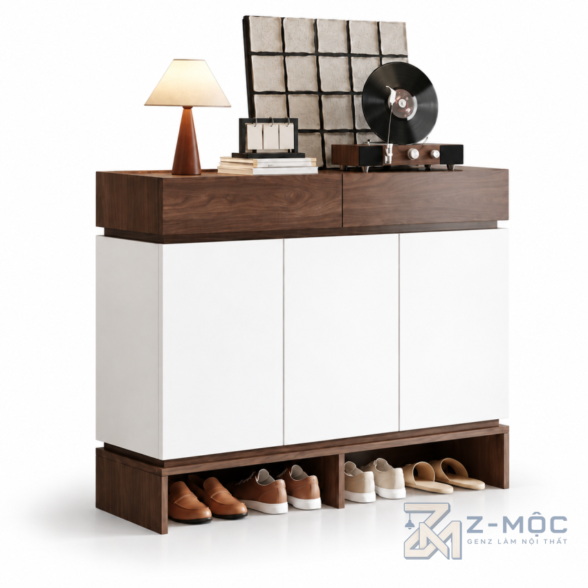Tủ Giày Gỗ Công Nghiệp Thiết Kế Độc Đáo ZM-95017 - ảnh chi tiết 1