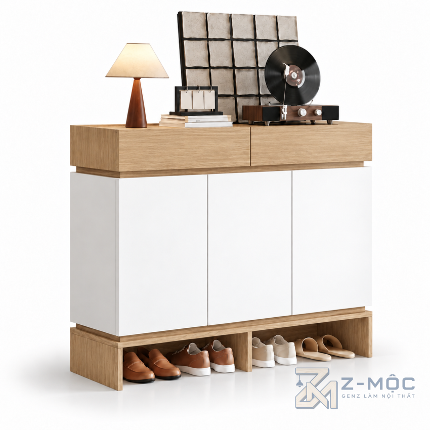 Tủ Giày Gỗ Công Nghiệp Thiết Kế Độc Đáo ZM-95017 - ảnh chi tiết 2