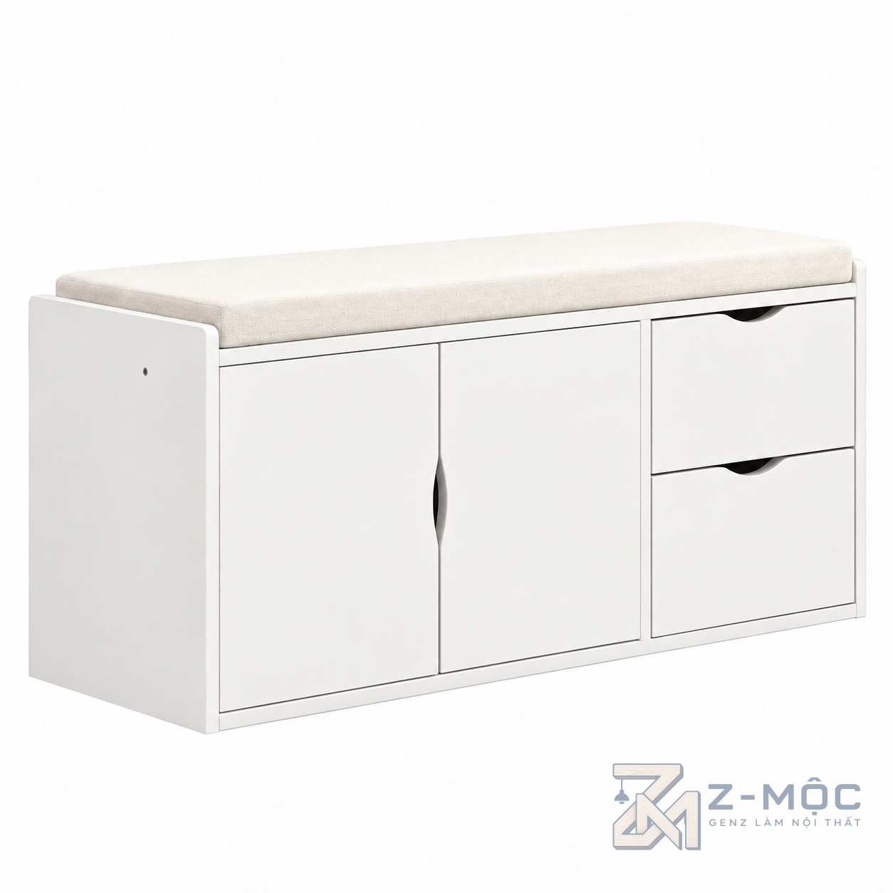 Tủ Giày Tích Hợp Ghế Ngồi Màu Xanh Hiện Đại ZM-95015 - ảnh chi tiết 2