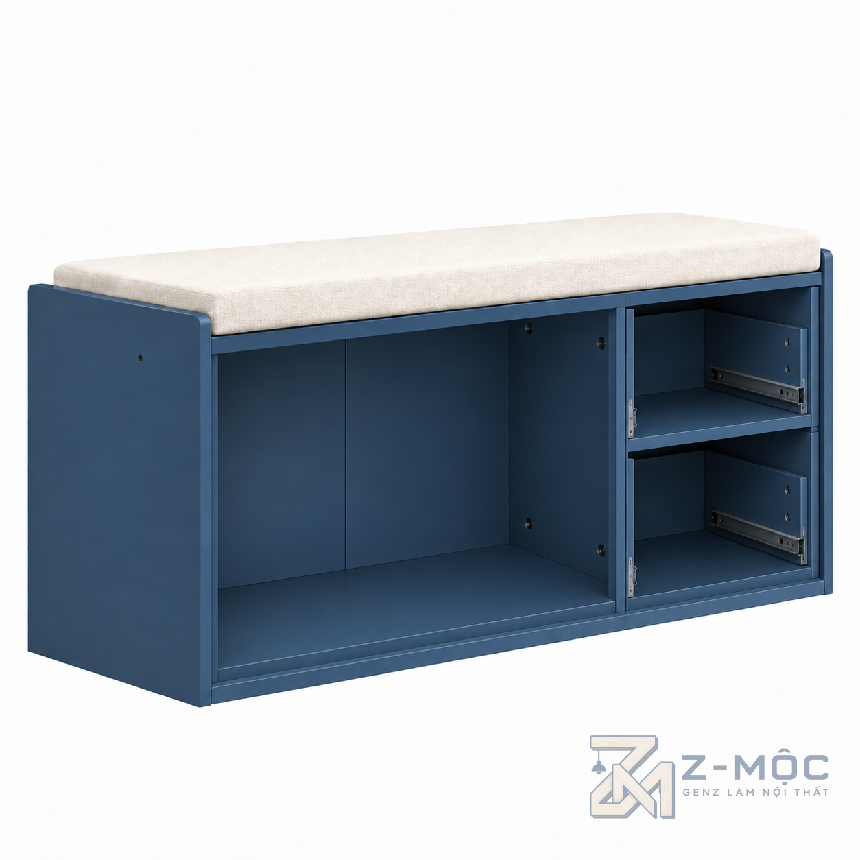 Tủ Giày Tích Hợp Ghế Ngồi Màu Xanh Hiện Đại ZM-95015 - ảnh chi tiết 7