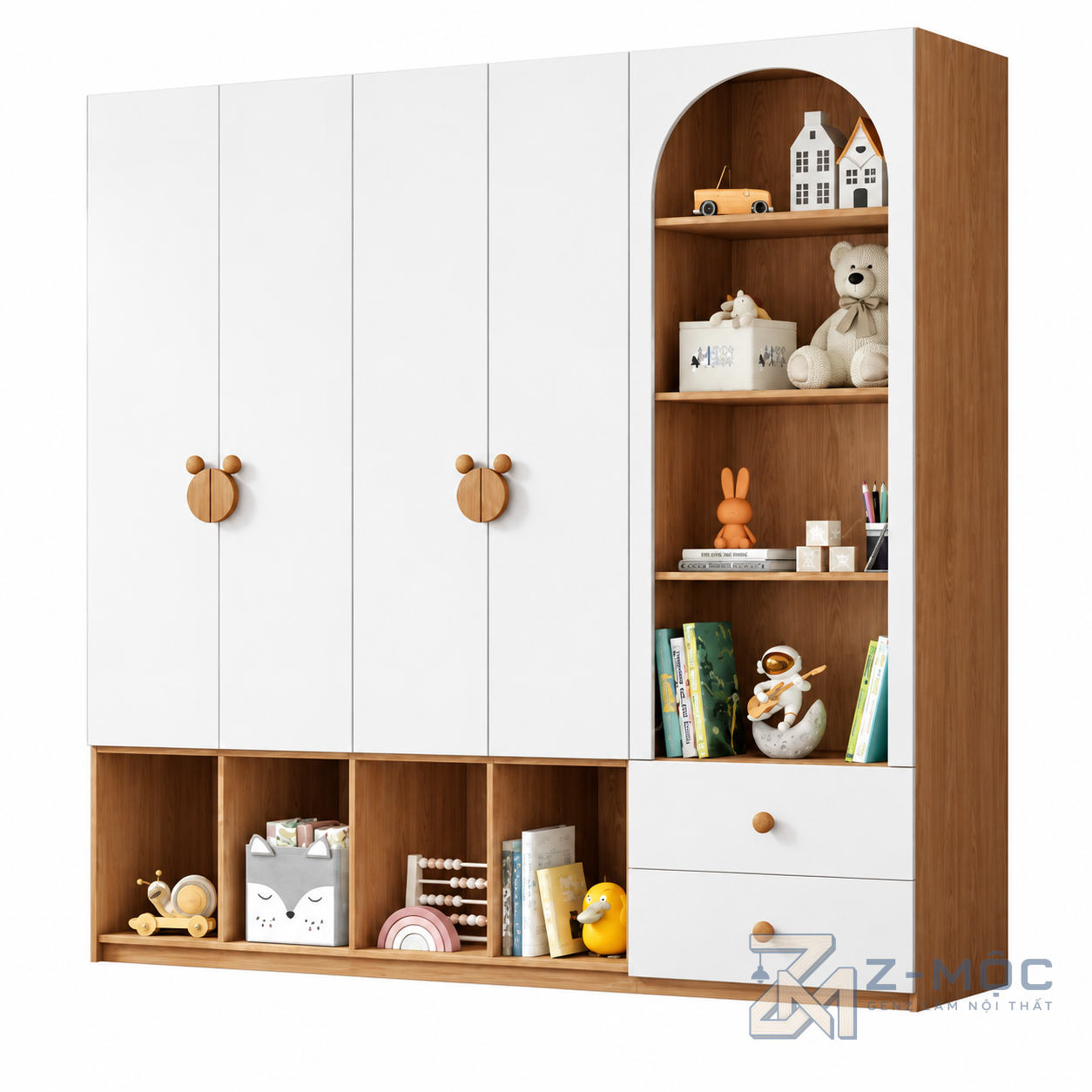 Tủ Quần Áo Gỗ Có Nhiều Khoang Để Đồ ZM-10060 - ảnh chi tiết 1